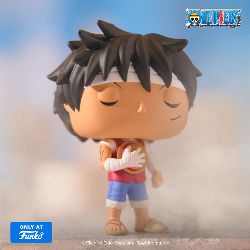 Pop! Monkey D. Luffy (Marineford Memorial) with Pop! Protector FWlifestyle1 view 2