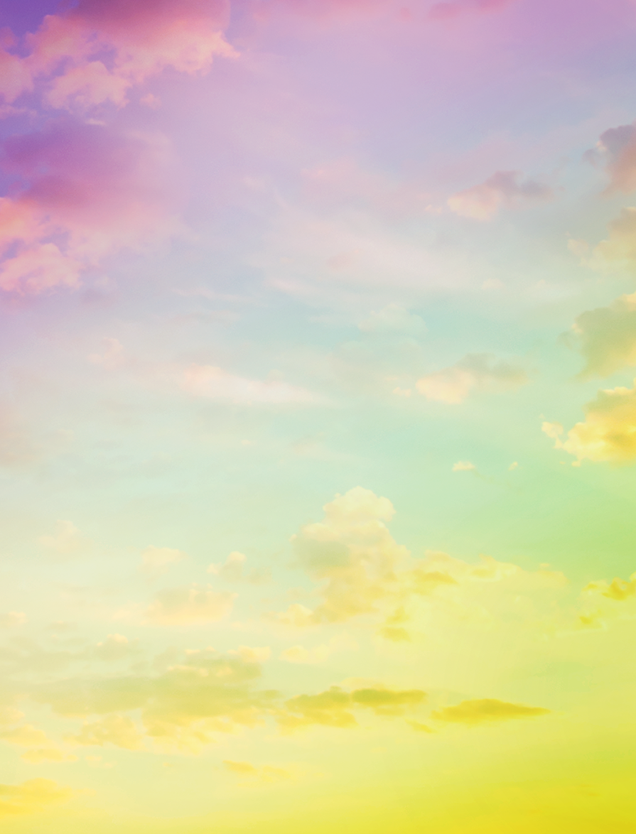 Cloudy sky background with Pink the Green gradient hue
