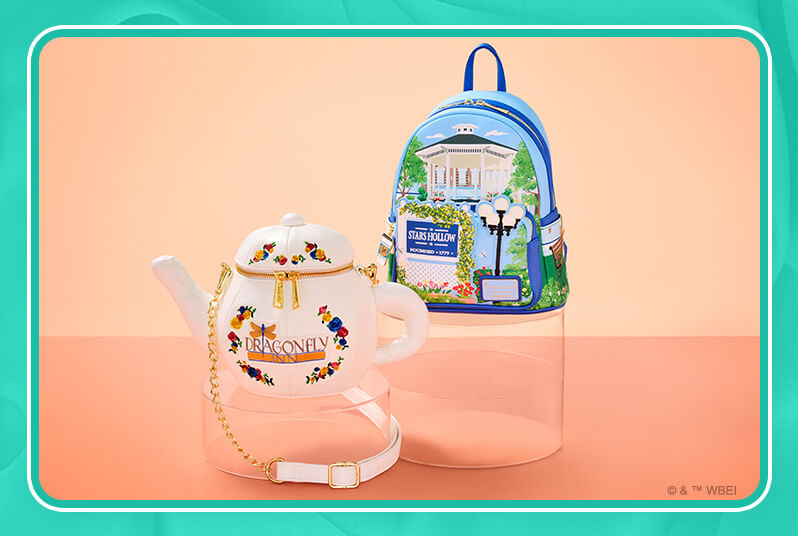 Teal border featuring Loungefly Gilmore Girls collection