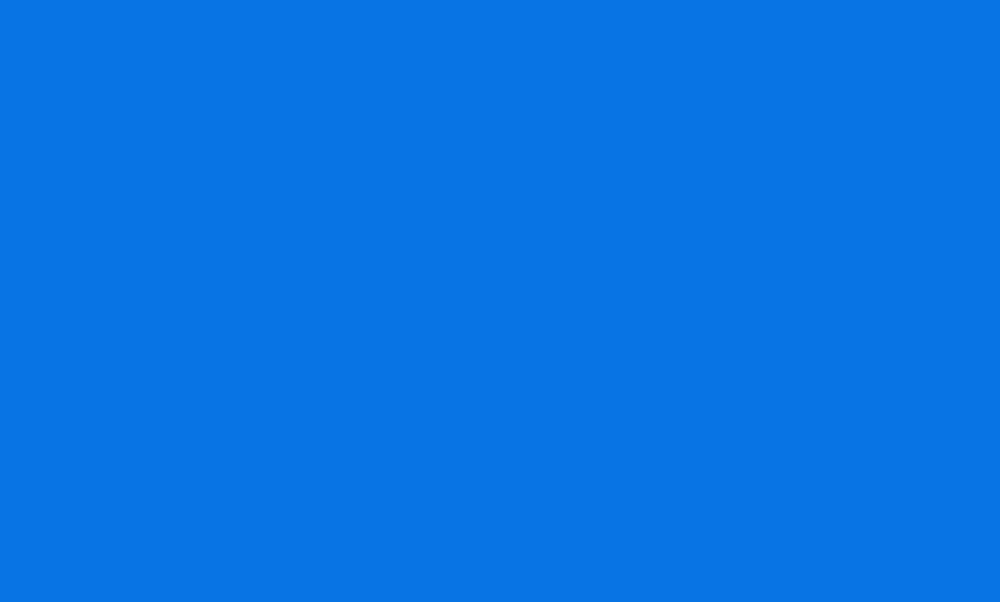 Solid Blue colored background, Hex Code: #0874E4