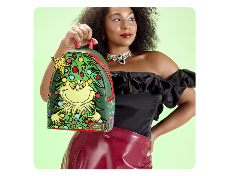 Loungefly Dr Seuss The Grinch Holiday mini backpack